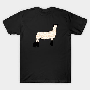Rustic Yellow Aztec Market Wether Lamb Silhouette 2 - NOT FOR RESALE WITHOUT PERMISSION T-Shirt